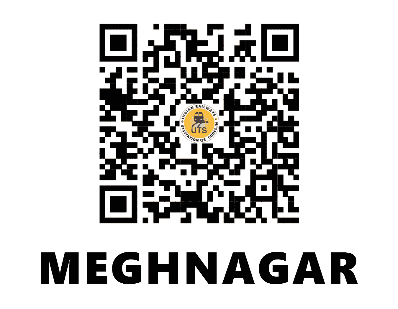 UTS QR Code for MEGHNAGAR - MGN - WR (MADHYA PRADESH)